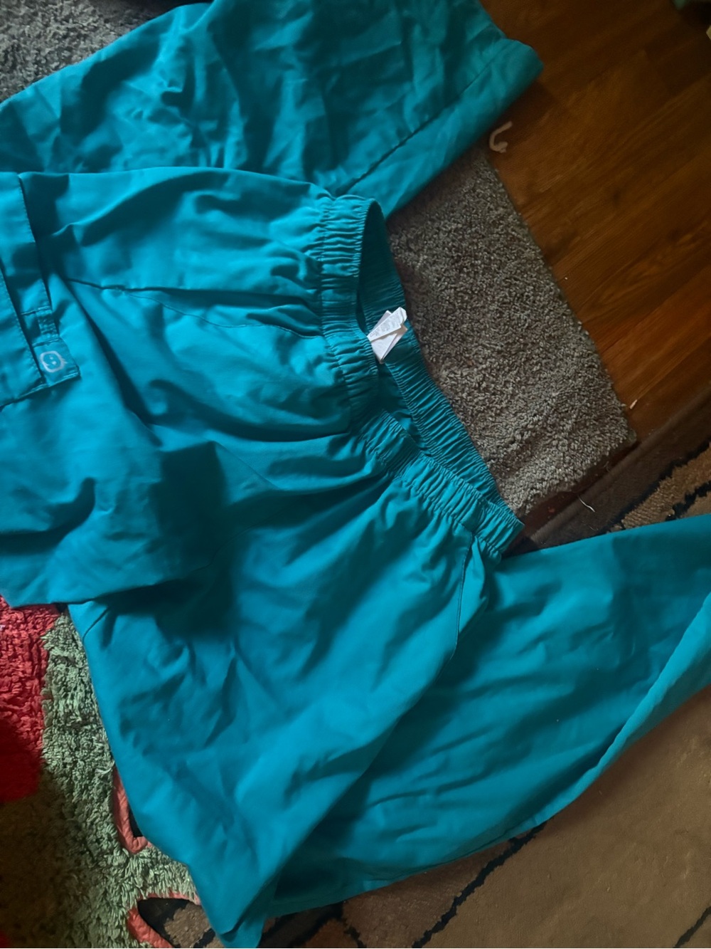 WonderWink Teal Elastic-Waist Kids Joggers